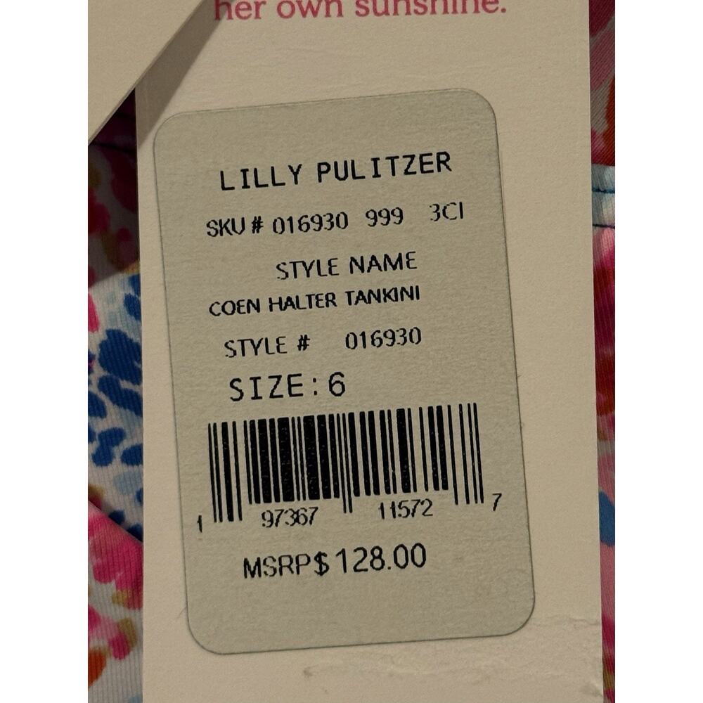 NWT Lilly Pulitzer Coen Tankini Top Bahamian Rhapsody SZ 6 - Picture 9 of 14